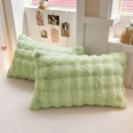 2pcs Home Textiles Fluffy Plush Fur Pillowcase - Image 3