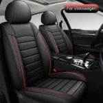 Car Seat Covers Full Set Leather, Fit for VW Golf, Tiguan, Passat, T-Roc, Polo, Touran, Arteon, ID.4, Car Seat Protectors