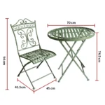 Outdoor table and chair three-piece combination, living room balcony casual fashion small round table