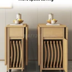 To Save Space Movable 1.3m Wood Table With 0/2/4