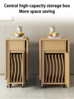 To Save Space Movable 1.3m Wood Table With 0/2/4