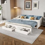 2-in-1-Schlafsofa mit Schubladen, 90/180 x 200 cm