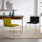 Modern Home Stackable 2-pack Dining Chairs with Steel Frame - Image 2