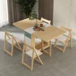 Foldable Dining Table for Small Household, Movable Combination Set - Image 6