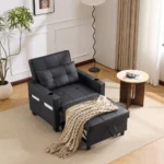 3-in-1 Single Extractable Sofa Bed - with Drink Holders & USB Connector - Image 3