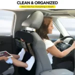 Car rear seat cover with 3 pocket storage pockets, waterproof seat protector, car seatback protector, dirt and scratch resistant - Image 3