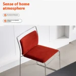 Modern Home Stackable 2-pack Dining Chairs with Steel Frame - Image 4
