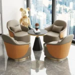 Light Luxury Rotating Single Sofa Chair Italian Design Hotel Club - Image 6