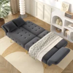 Two-seater multifunctional sofa bed with bed function, adjustable backres - Image 3
