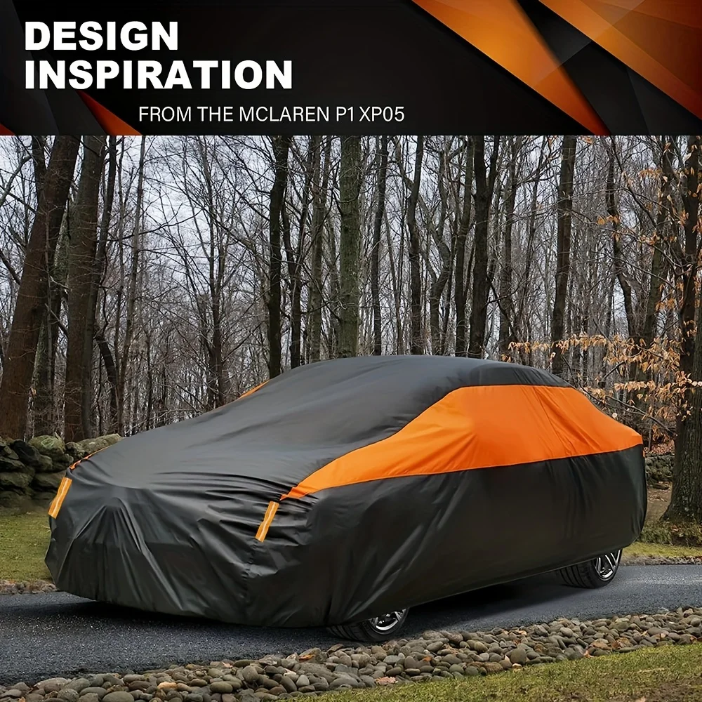 kf-Saf19e703d2764292ad7faf8e80984783h Car Covers Outdoor Waterproof Sun Rain Snow Protection UV Auto Cover Universal SUV/Sedan 190T Car Protective Full Covers - Image 1