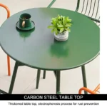 Wrought Iron Coffee Tables and Chairs Casual Outdoor Tables and Chairs Combination Suitable for Coffee Shop Balcony Courtyard - Image 4