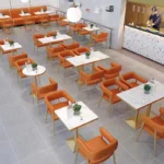 Light Luxury Modern Restaurant Furniture Set Cafe Bench Seating Fast Food Restaurant Tables And Chairs Set - Image 3