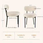 Dining chair set 2 and 1,terry cloth kitchen dining chair - Image 5