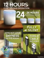 2L Ultrasonic Humidifier Cool Mist Air Humidifier 80ml/h - Image 3