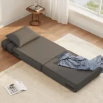 Folding Sofa Bed Convertible Sleeper Chair with Pillow - Image 4