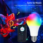 Smart Bluetooth LED Light Bulb E27 9W/15W/18W RGB Lamp Dimmable - Image 2