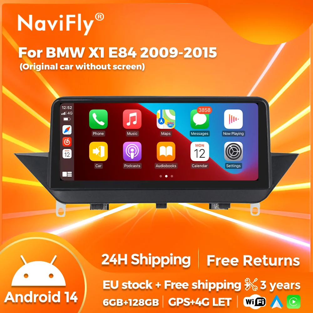 kf-Sc4eda264651846c49c46ba81122f1a6bw NaviFly 128GB Android 14 Wireless CarPlay For BMW X1 E84 2009 - 2015 Car Multimedia Player DSP Android Auto GPS 8 Core Autoradio - Image 1