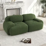 Sofa with Curved Armrests and Non-slip Bottom - Image 2