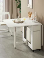 To Save Space Movable 1.3m Wood Table With 0/2/4 - Image 4