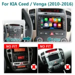 7'' Car Radio Android 15 Auto Wireless CarPlay 2 Din Multimedia player For KIA Ceed Venga 2010-2016 Bluetooth autoradio stereo - Image 2