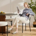 Dining chair set 2 and 1,terry cloth kitchen dining chair - Image 4