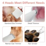 Pet Hair Shaver 4 In 1 Small Pets Grooming Clipper Dog Trimmer Cat Nail Grinder Electric multifunctional Cutter animal - Image 2