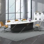 White conference table long table - Image 3