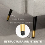 2-Seater Living Room Sofa with 4 Cushions Armrest - Image 5