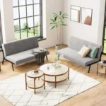 2 Seater Fabric Sofa Modern Scandinavian Style - Image 4