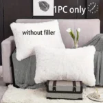 1pc Faux Fur Pillowcases - Image 2