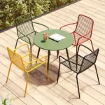 Wrought Iron Coffee Tables and Chairs Casual Outdoor Tables and Chairs Combination Suitable for Coffee Shop Balcony Courtyard - Image 3