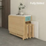 Foldable Dining Table for Small Household, Movable Combination Set - Image 3