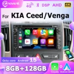 7'' Car Radio Android 15 Auto Wireless CarPlay 2 Din Multimedia player For KIA Ceed Venga 2010-2016 Bluetooth autoradio stereo