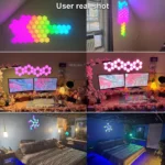 8/12/20 PCS Smart Hexagon Wall Light Color Changing Ambient - Image 2