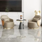 Light Luxury Rotating Single Sofa Chair Italian Design Hotel Club