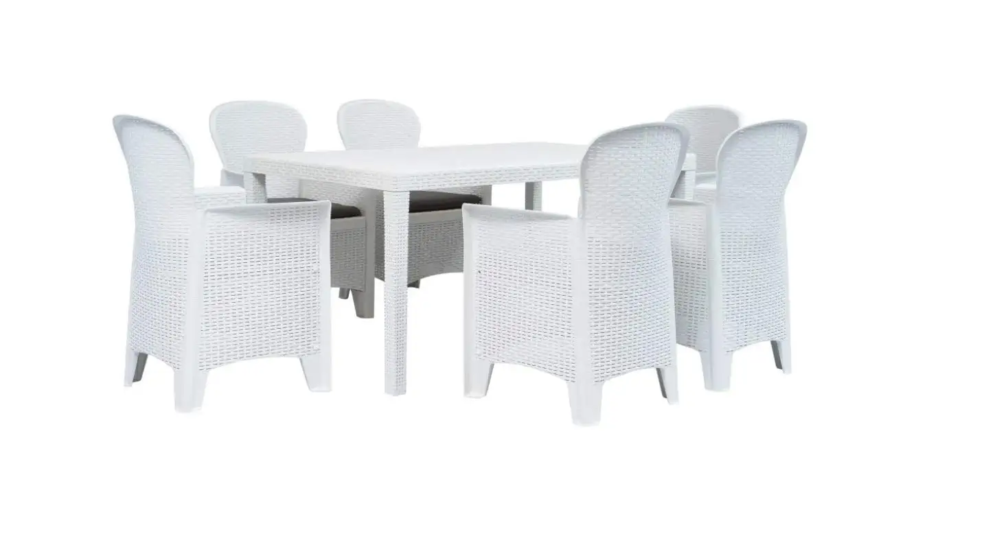 kf-Sf3f5d5f5e9f4407f81f3b4a8f635f00e9 Rattan-like plastic table and garden chairs - Image 1