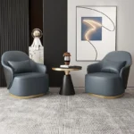 Light Luxury Rotating Single Sofa Chair Italian Design Hotel Club - Image 5