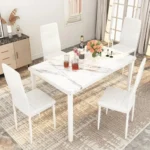 A Marble kitchen table and chairs for 4 people