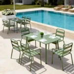 Outdoor Iron Leisure Chairs, Garden Courtyard Dining Chairs, Balcony Homestay Clubs, Villas, Courtyard Dining Tables and Chairs - Image 5