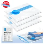 Vacuum Bag for Clothes Storage Bag With Valve Transparent Border Folding Compressed