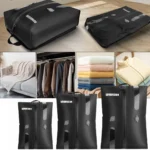 Reusable Vacuum Storage Bag For Clothes,Space Saving Bags,Folding Vacuum Compression Organizer Bag for Suitcase Backpack Luggage