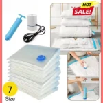 Reusable Vacuum Bags Transparent Folding Compressed Space Saving Vacuum Bag for Clothes Large Travel Container