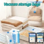 Vacuum Bag for Clothes Storage Bag with Valve Transparent Border Folding Compressed Organizer Travel Space Saving Seal Packet